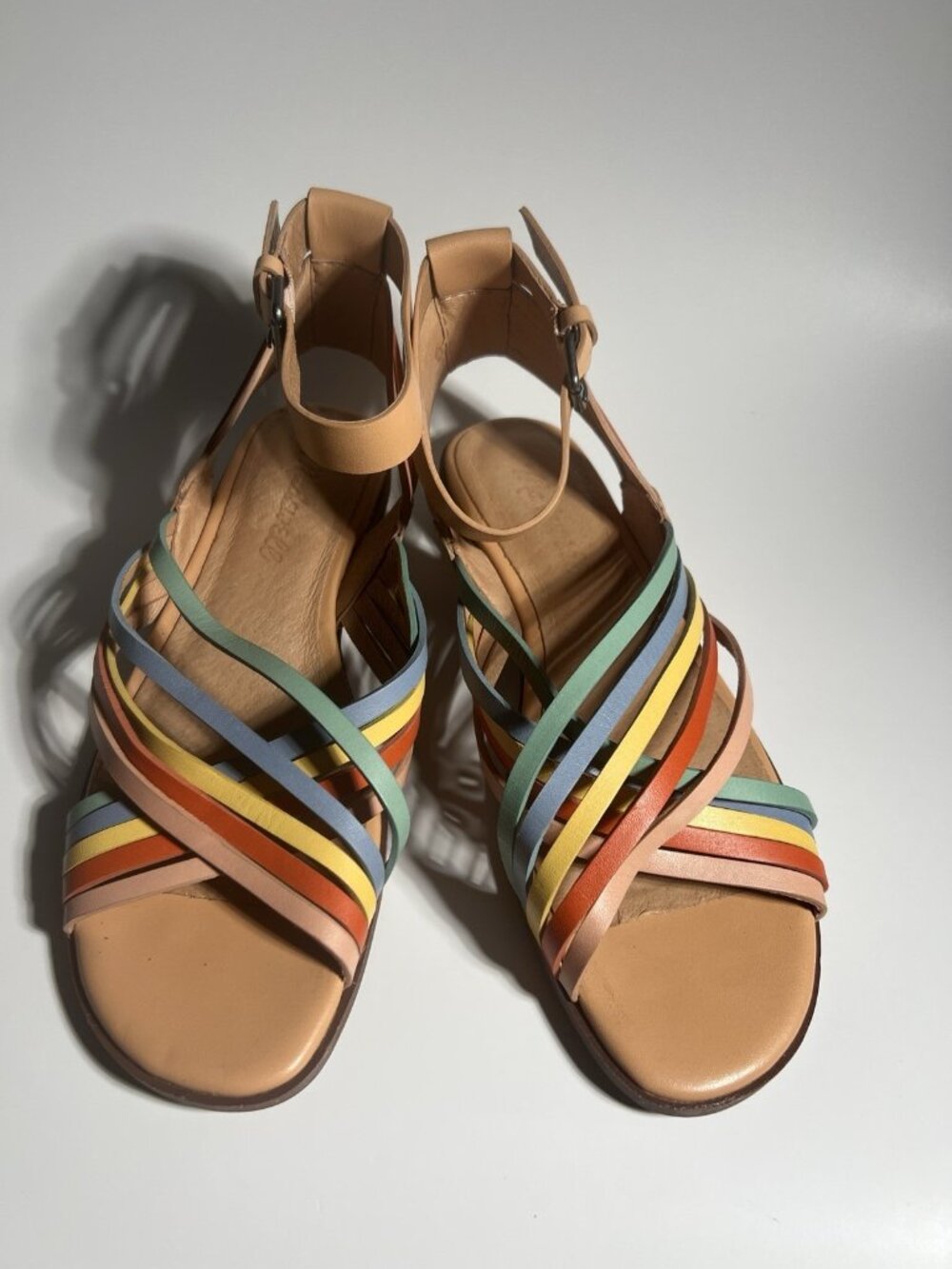 Madewell Strappy Leather Sandals Multicolor Women’s Size 6.5 - Picture 5 of 14